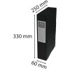 Archiefdoos Exabox rug 60mm met etiket Manilla karton Natuur Toekomst, din a4 Zwart