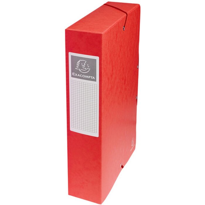Archiefdoos Exabox rug 60mm met etiket Manilla karton Nature Future, din a4 Rood