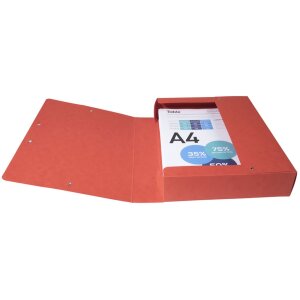 Archiefdoos Exabox rug 60mm met etiket Manilla karton Nature Future, din a4 Rood