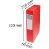 Archiefdoos Exabox rug 60mm met etiket Manilla karton Nature Future, din a4 Rood