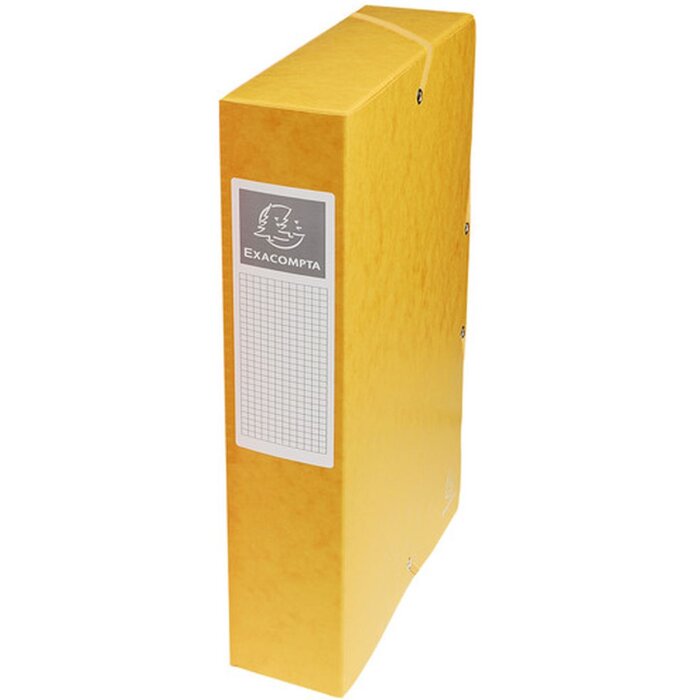 Archiefdoos Exabox rug 60mm met etiket Manilla karton Nature Future, din a4 Geel
