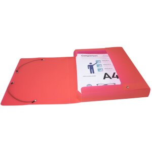 Archiefdoos met drukknop uit pp 800µ rug 40mm linicolour, din a4 geassorteerde kleuren