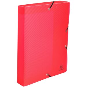 Archiefdoos met drukknop uit pp 800µ rug 40mm linicolour, din a4 geassorteerde kleuren