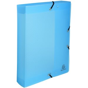 Archiefdoos met drukknoop gemaakt van PP 800µ rug 60mm Linicolor DIN A4 geassorteerde kleuren