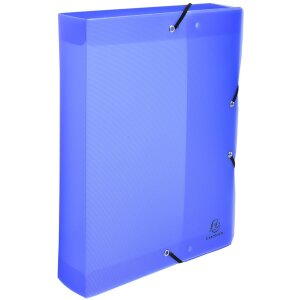 Archiefdoos met drukknoop gemaakt van PP 800µ rug 60mm Linicolor DIN A4 geassorteerde kleuren