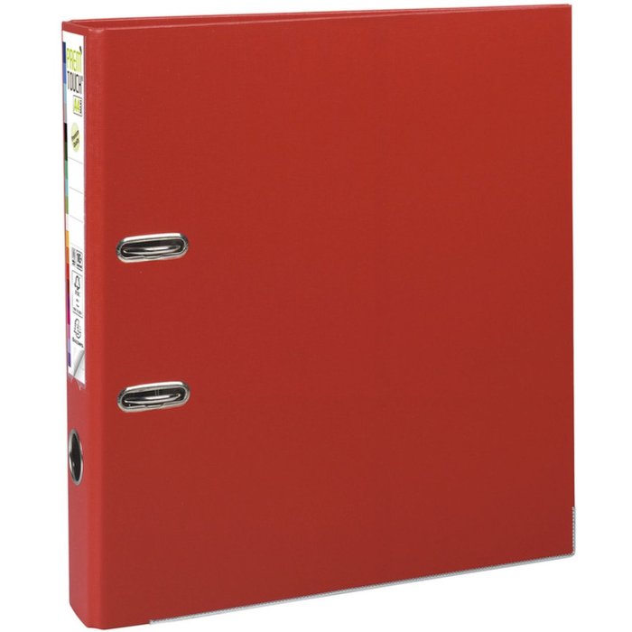 Map premtouch gemaakt van pp met 2 ringen, rug 50mm, din a4 extra breed rood