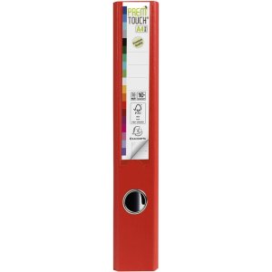 Map premtouch gemaakt van pp met 2 ringen, rug 50mm, din a4 extra breed rood