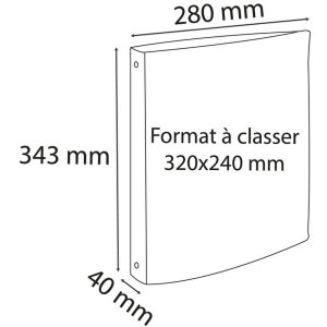 Exacompta ringband karton PVC 4 ringen 30mm DIN A4 assorti kleuren