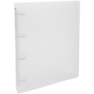 Ringband uit pp 700µ met 4 ringen 30mm, rug 40mm, chromaline, voor formaat din a4 geassorteerde kleuren