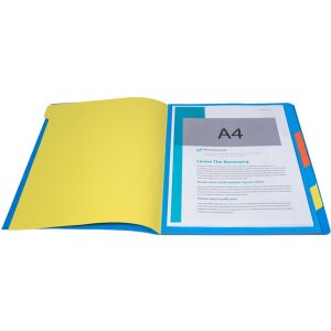 Organiser van Manilla karton 400g geniet met 7 compartimenten en elastiek, voor din a4 formaat assorti kleuren
