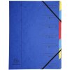 Organiser van Manilla karton 400g geniet met 7 compartimenten en elastiek, voor din a4 formaat assorti kleuren