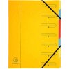 Organiser van Manilla karton 400g geniet met 7 compartimenten en elastiek, voor din a4 formaat assorti kleuren