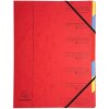 Organiser van Manilla karton 400g geniet met 7 compartimenten en elastiek, voor din a4 formaat assorti kleuren