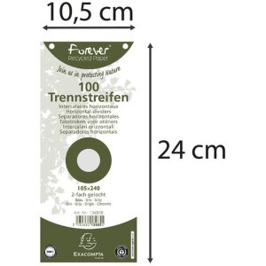 Verdeelstroken recycling 190g grijs