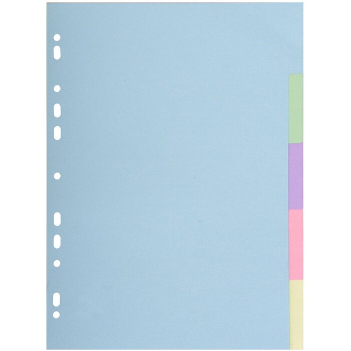 Tabblad A4 gerecycled karton 5 stuks