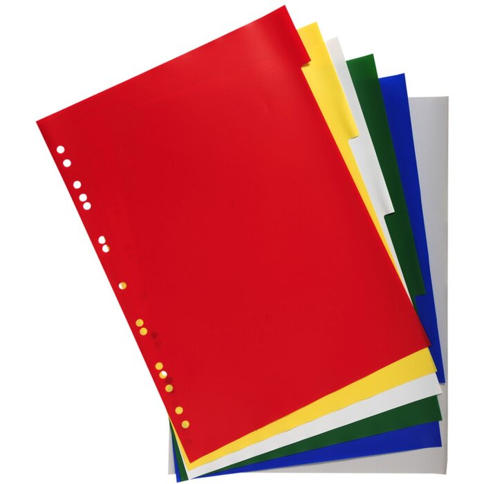 Register din a4 met 6 tabbladen