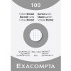 Pak van 100 ongeperforeerde indexkaarten, din a6 105x148mm, 205g, geruit Wit