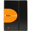 Visitekaartenboek Exacard met 20 verwijderbare hoesjes voor 120 kaarten Exactive, 20x14,5cm Zwart