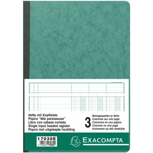 Notitieboek met meerdere kolommen a4 3 kolommen 40 bladen