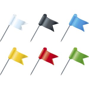 Markeervlaggen blisterdoos 20 stuks geassorteerde kleuren