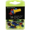 Prikbordspelden blisterverpakking 25 stuks geassorteerde kleuren