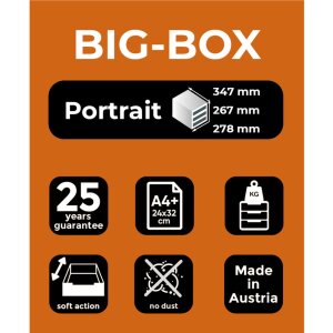 Big-Box Classic lichtgrijs-zwart Ladebox
