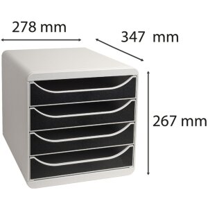 Big-Box Classic lichtgrijs-zwart Ladebox