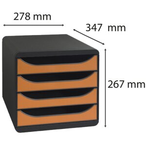 Big-Box Classic muis grijs-mandarijn ladebox