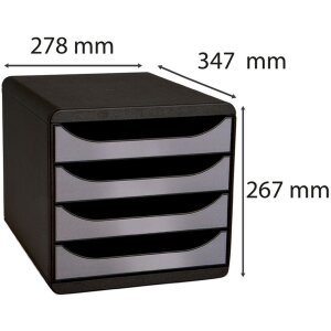 Big-Box Classic ladebak zwart-zilver metallic