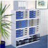 Ladebox A4+ met 5 laden lichtgrijs-blauw