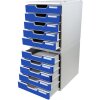 Ladebox A4+ met 5 laden lichtgrijs-blauw