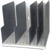modulotop verticaal sorteersysteem met 5 verdeelschotten - lichtgrijs-muisgrijs