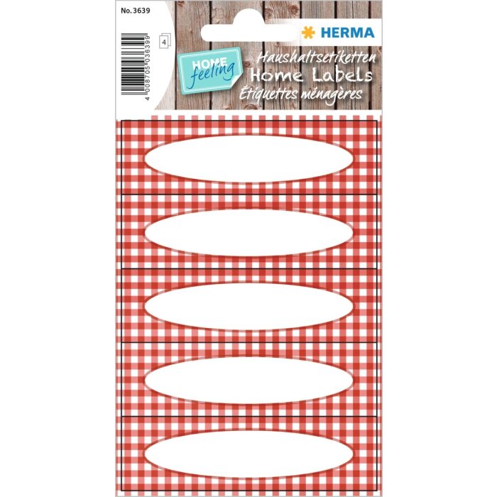 zelfklevende stickers vario Vichy ruit rood