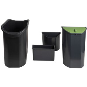 TOP LINE Eco Afvalbak Classic Zwart-Anthraciet