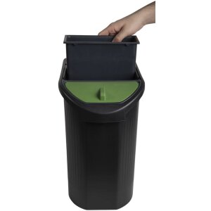 TOP LINE Eco Afvalbak Classic Zwart-Anthraciet