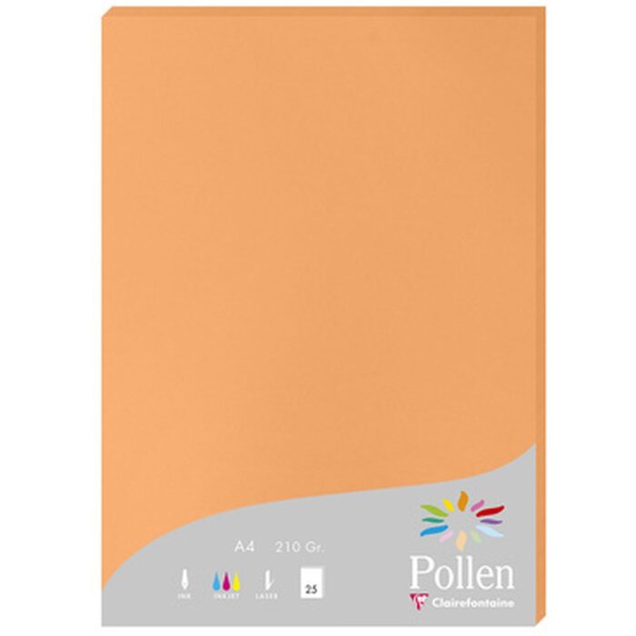 Papier a4 Pollen 210g Clementine 25 vellen