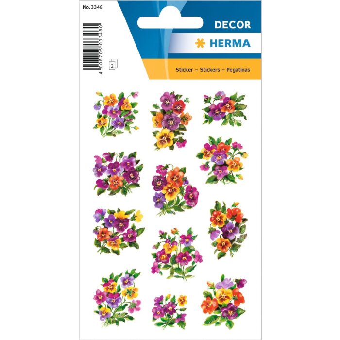 kleurrijke viooltjes stickers glinsterden van de DECOR serie zelfklevende