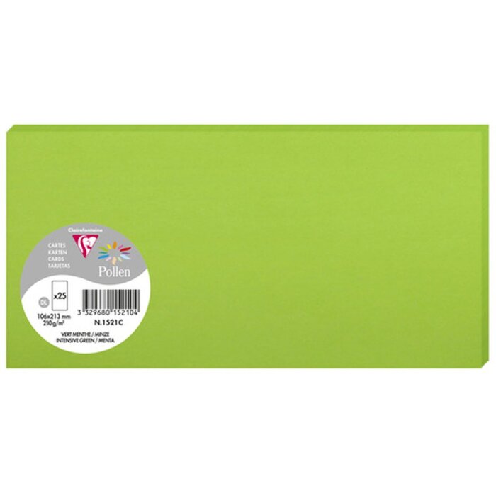 Pak 25 kaarten Pollen, DL 106x213mm, 210g munt