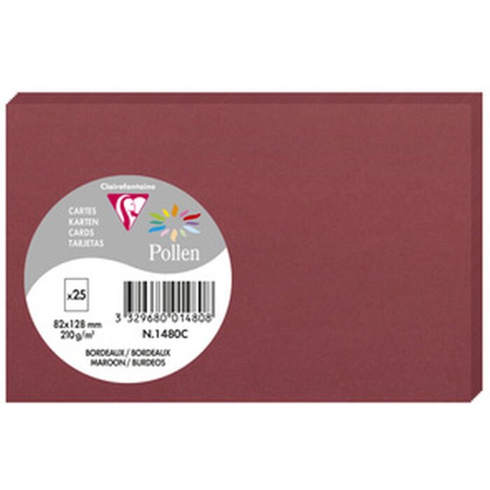 Kaart Pollen 82x128 bordeaux