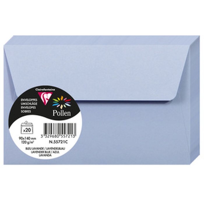 Envelop Pollen 20 stuks lavendelblauw 90x140 mm 120g