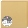 Pak van 25 dubbele kaarten 135x135 karamel