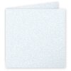 Dubbele kaart Pollen 135x135 parelmoer blauw