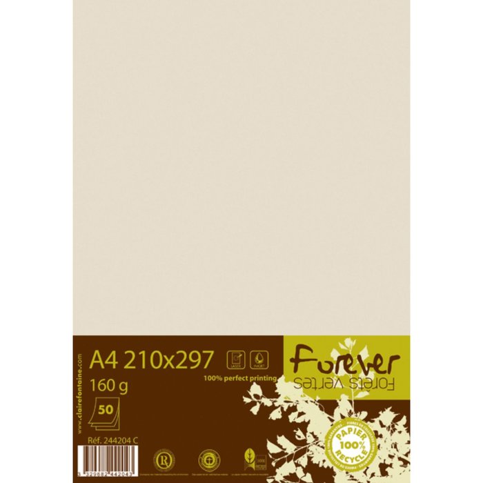 Papier Forever A4 160g ivoor 50 vellen