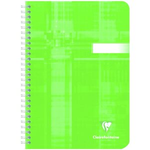 Spiraalboek Clairefontaine, din a5 14,8x21cm, 50 vel, 90g, vierkant