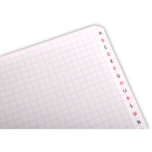 Indexboek 11x17cm, 50 vellen, 90g, geruit