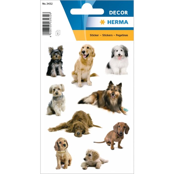 schattige honden stickers verschillende rassen van decor