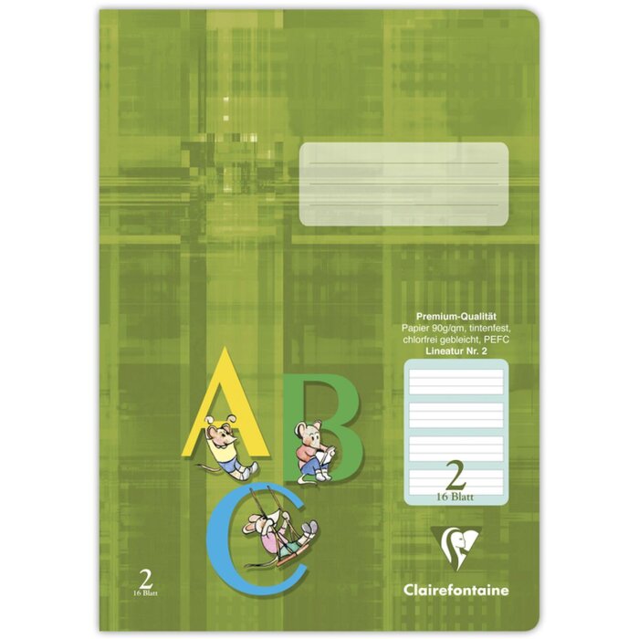 Schriftenboek a4 gelinieerd 32 bladen groene regel 2