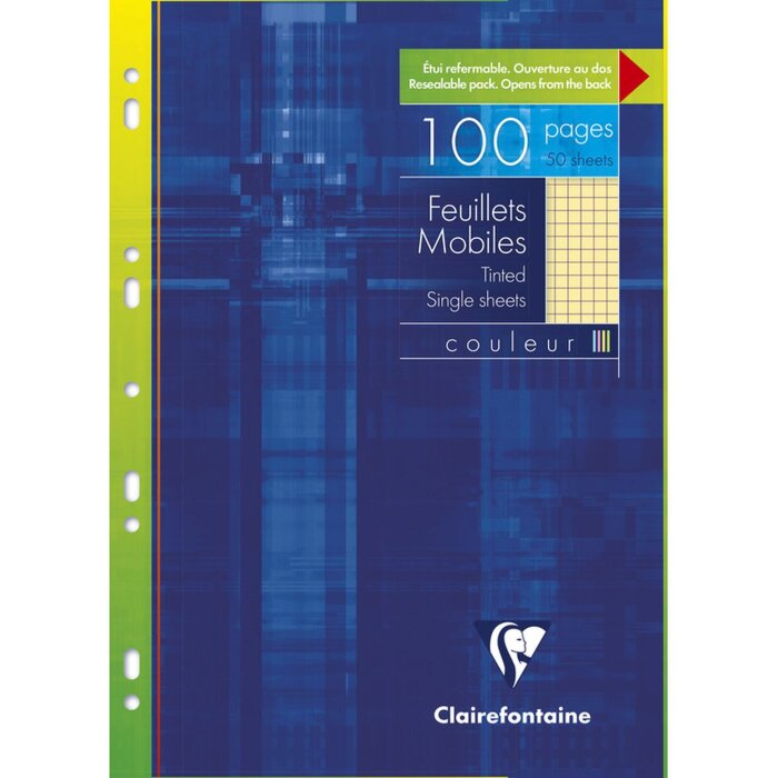 Ringbandinsteekhoezen A4 vierkant 50 vel geel