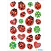 herma stickers lieveheersbeestje met zilver embossing uit de DECOR serie