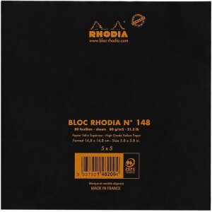 Blok Le Carré vierkant Rhodia, 14,8x14,8cm